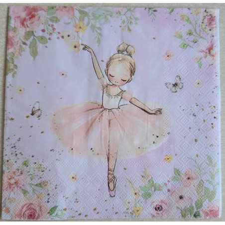Serviette Ballerina rosa