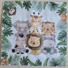 Serviette Safari Tiere/Blätter
