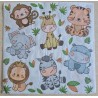 Serviette Safari Tiere