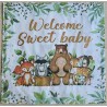 Serviette Tiere /Welcome sweet Baby/grün