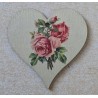 Holz Herz mit Rosen