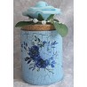 Aufbewahrungs Glas Rosen/blau mit Led