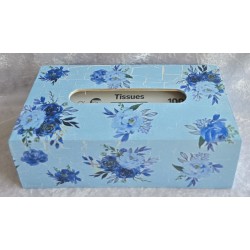 Kleenexbox Rosen/blau