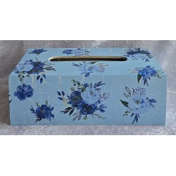 Kleenexbox Rosen/blau