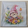Serviette Wichtel/Blumen/Schmetterlinge