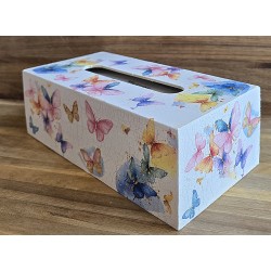 Kleenexbox Schmetterlinge/weiss