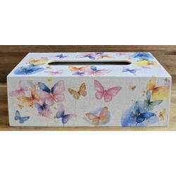 Kleenexbox Schmetterlinge/weiss