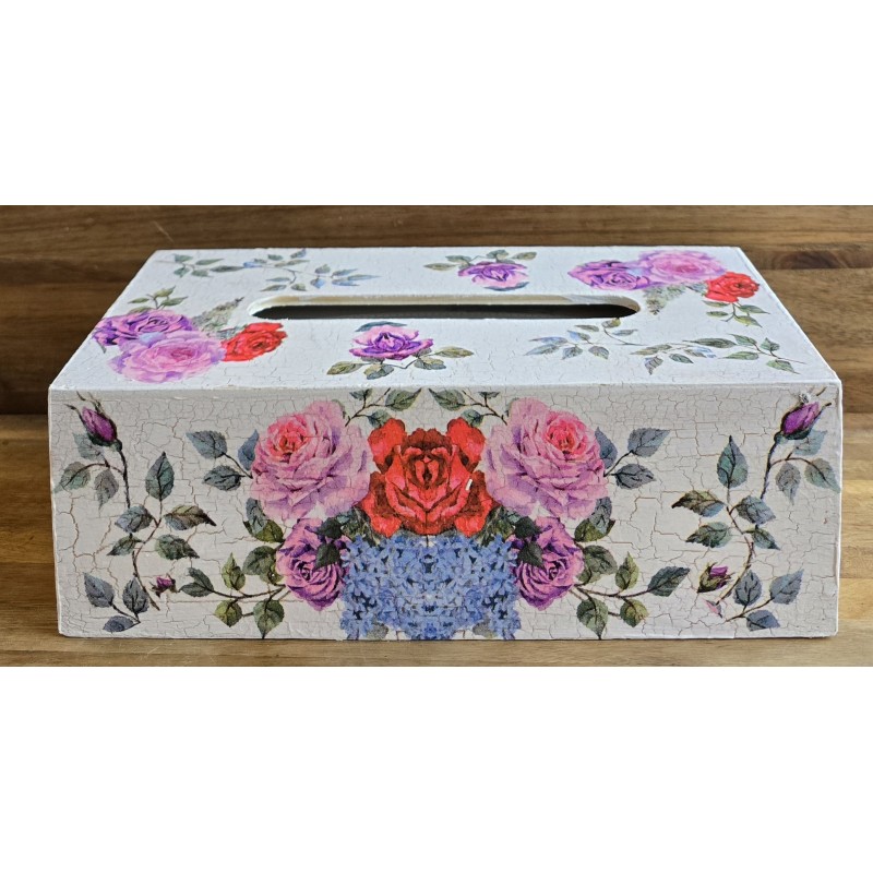 Kleenexbox Rosen rot-rosa/weiss
