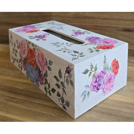 Kleenexbox Rosen rot-rosa/weiss