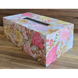 Kleenexbox Rosen gelb-rosa-pink/weiss