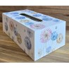Kleenexbox Pusteblumen blau-rosa-beige/weiss