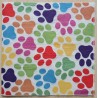 Serviette Bunte Pfoten