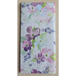 Taschentuch Blumen rosa/violett