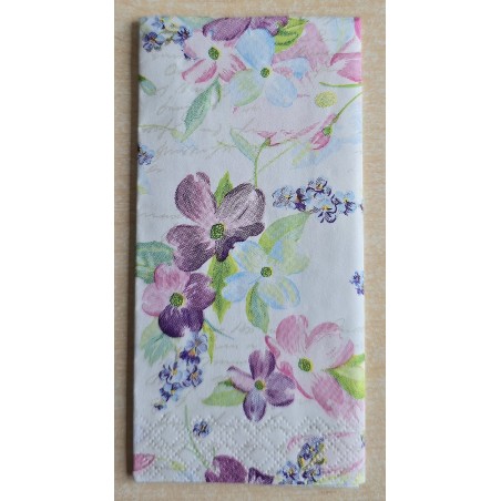 Taschentuch Blumen rosa/violett