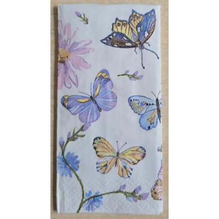 Taschentuch Schmetterlinge/lila, orange, blau