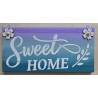 Schild "Sweet Home" türkis-lila