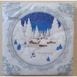 Servietten Winterlandschaft