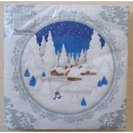 Servietten Winterlandschaft