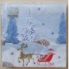 Servietten Weihnachtsmann mit Schlitten