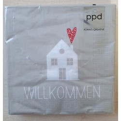 Servietten Willkommen