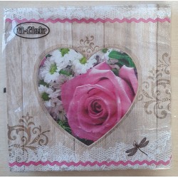 Servietten Rose pink