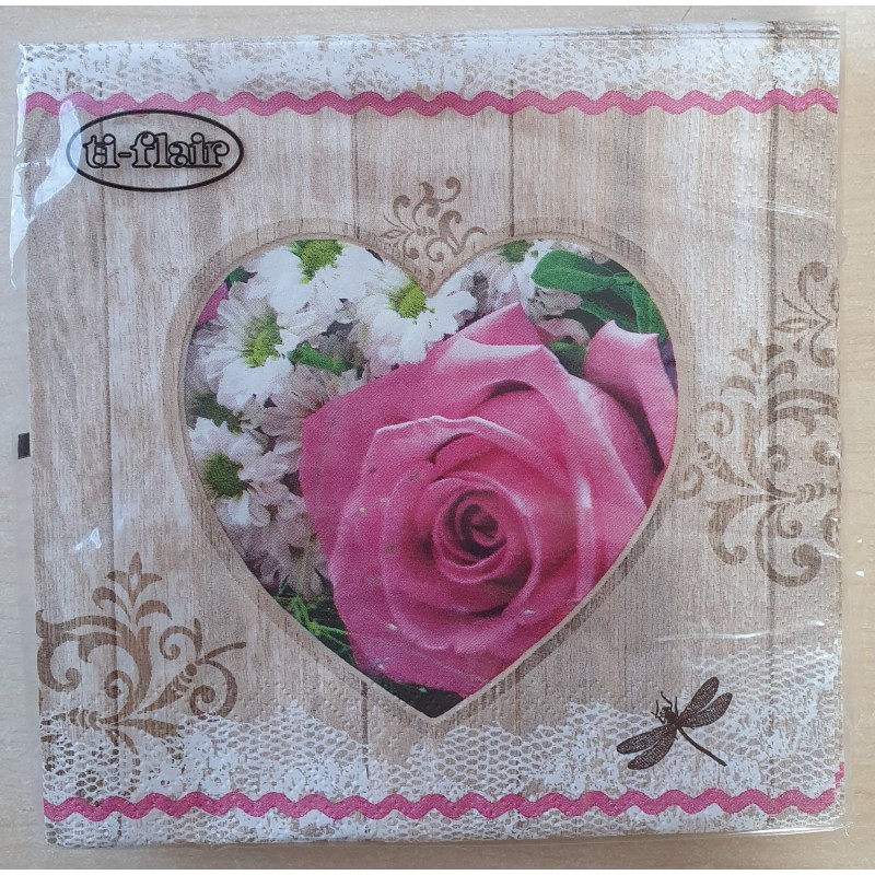 Servietten Rose pink
