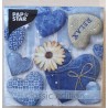 Servietten blaue Herzen