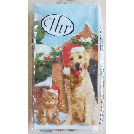 Taschentücher Weihnachts-Katze und Hund