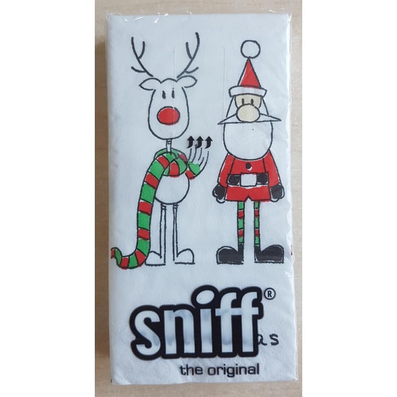 Taschentücher Weihnachtsmann und Rentier