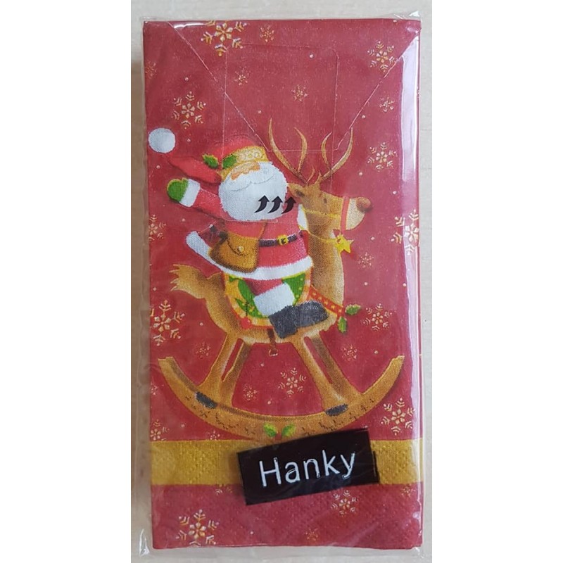 Taschentücher Weihnachtsmann und Rentier
