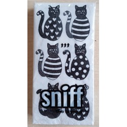 Taschentücher Katzen schwarz/weiss