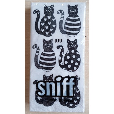 Taschentücher Katzen schwarz/weiss