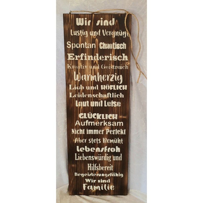 Schild mit Spruch