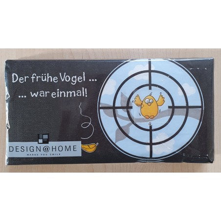 Servietten Der frühe Vogel