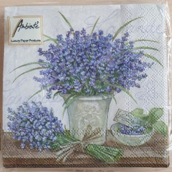 Servietten Lavendel creme