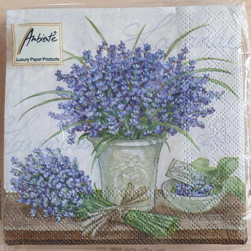 Servietten Lavendel creme