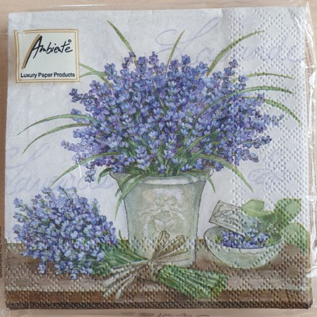 Servietten Lavendel creme