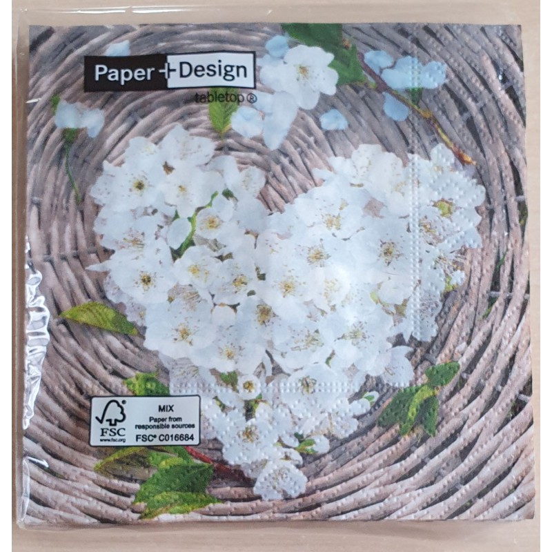 Servietten Blumenherz