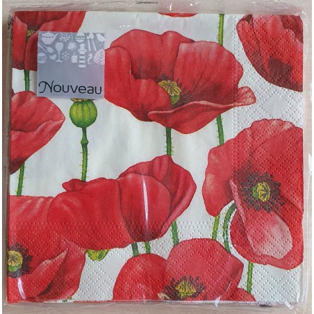 Servietten Mohnblumen