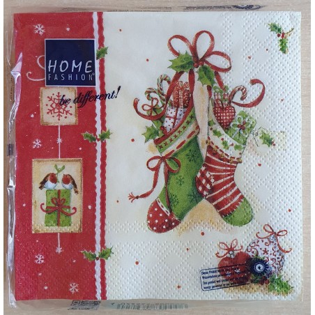 Servietten Weihnachts Socken