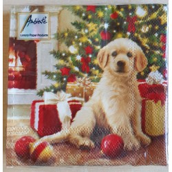 Servietten Weihnachtsbaum/Hund