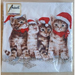 Servietten Weihnachts Katzen