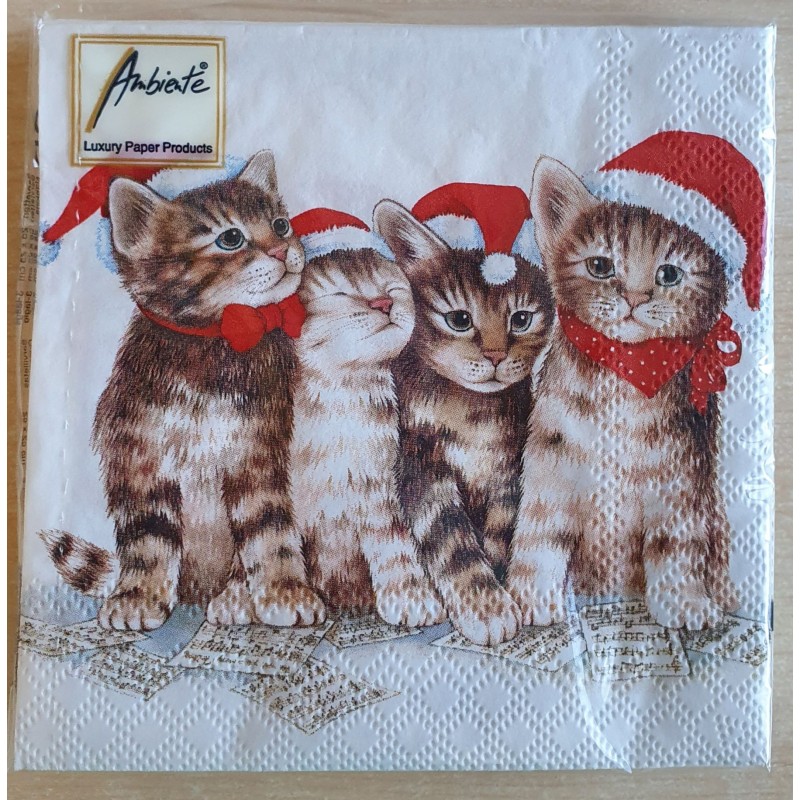 Servietten Weihnachts Katzen