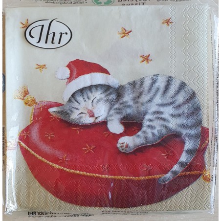 Servietten Weihnachts Katze