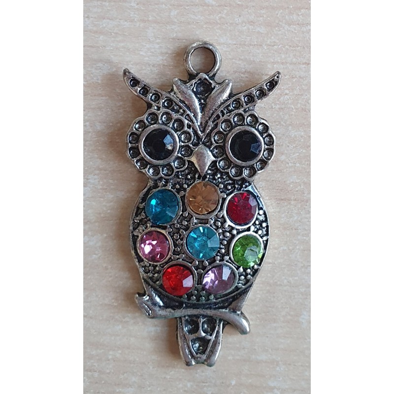 Anhänger Eule mit Strass