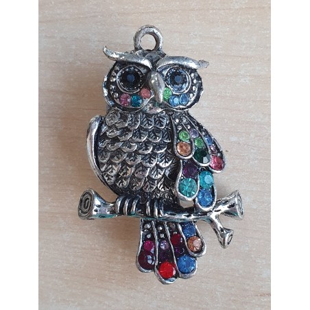 Anhänger Eule mit Strass