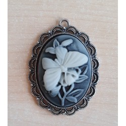 Anhänger Oval schwarz