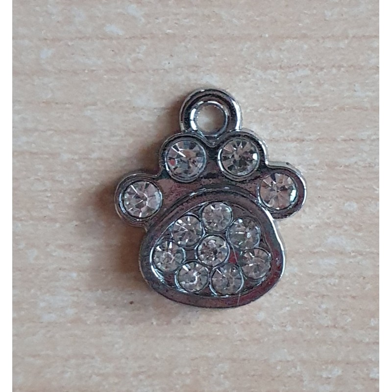 Anhänger Pfote mit Strass