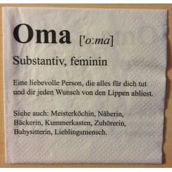 Servietten Oma