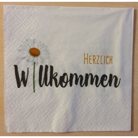 Servietten Herzlich Willkommen